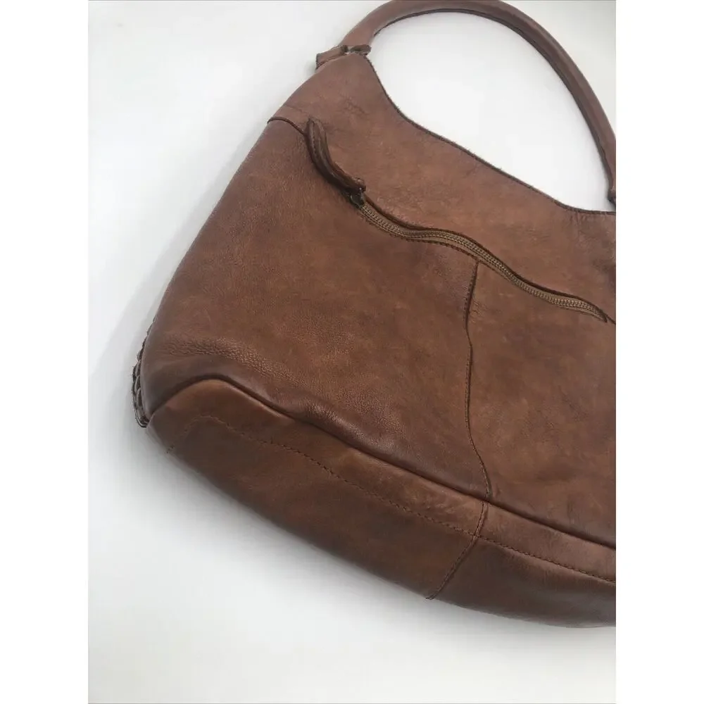 Marta Ponti Designer Soft Woven Leather Shoulder Hobo Purse Bag - Picture 6 of 12